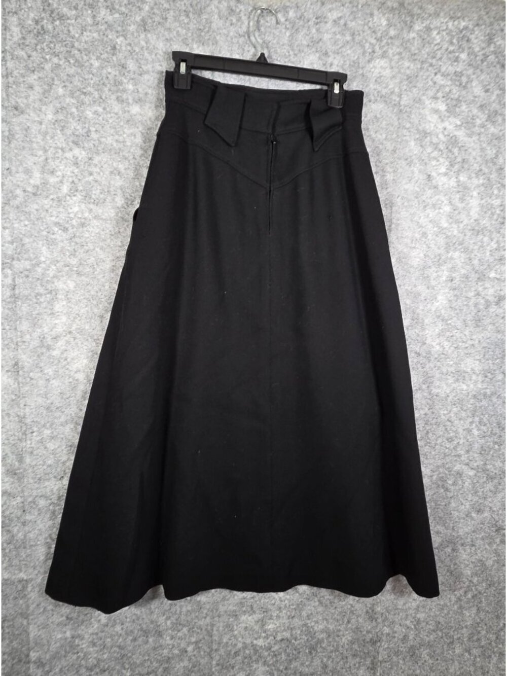 Karl Lagerfeld Black Midi Skirt US 10 High Rise A-Line Quiet Luxury Minimalist - Picture 5 of 9